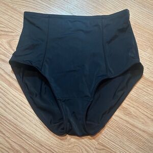 Breezies Black High Waisted Full Brief Panty Shaper Control Size L